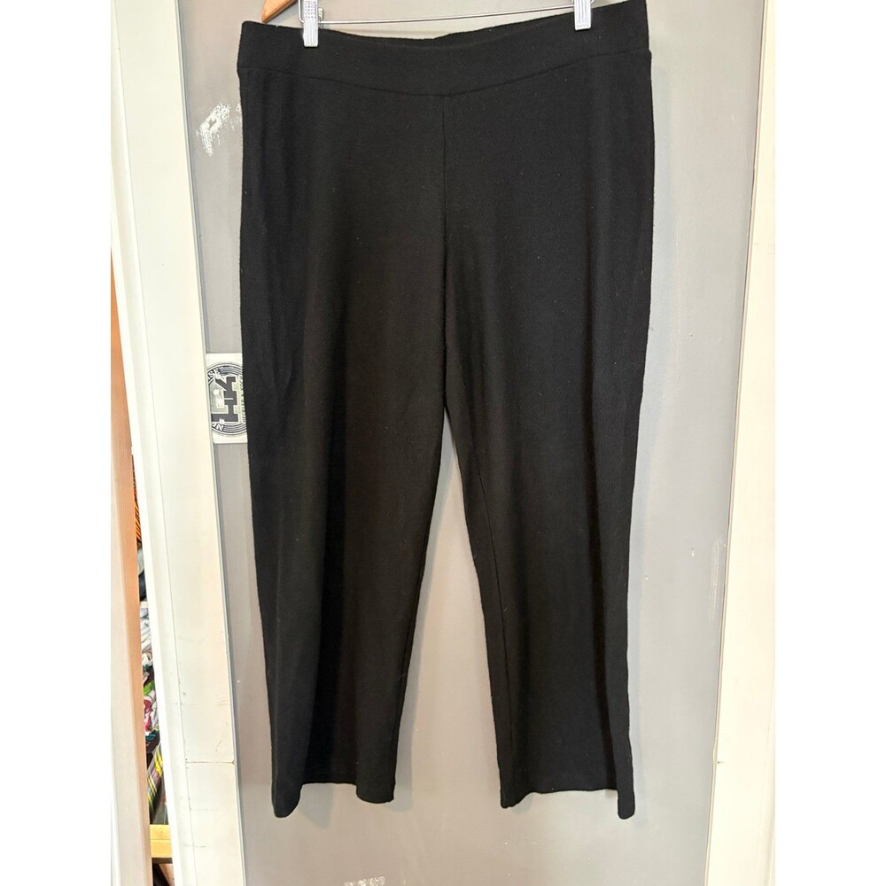 Eileen Fisher size L wide leg black pants
